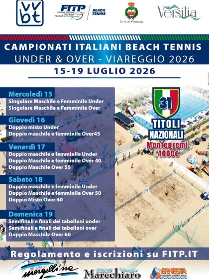Campionati Italiani Outdoor di Beach Tennis 2026