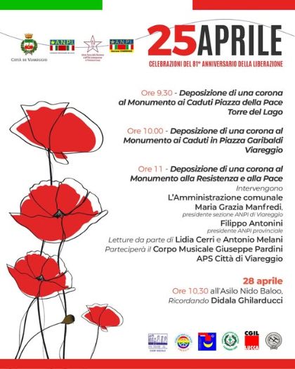 25 Aprile: Viareggio celebra la Liberazione