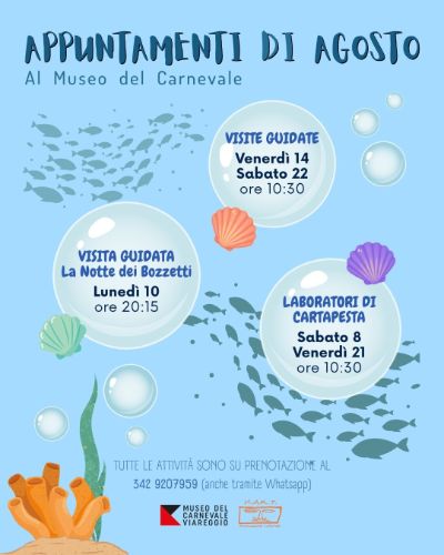 Appuntamenti al museo del carnevale agosto