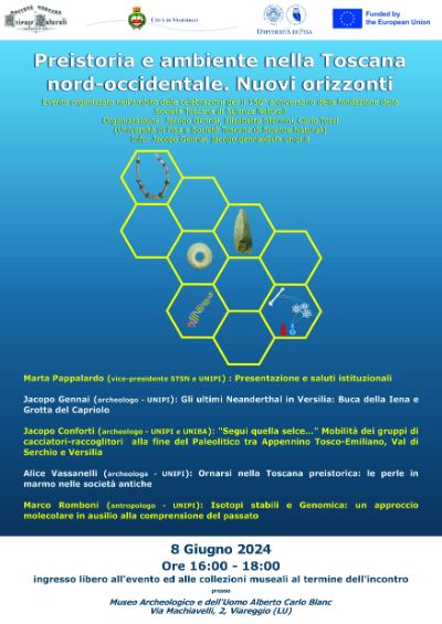 Preistoria e ambiente nella Toscana nord-occidentale. Nuovi orizzonti_8giugno 2024 ore 16.00 -18.00